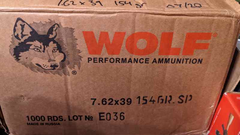 wolf 154gr 7.62x39 soft point ammo