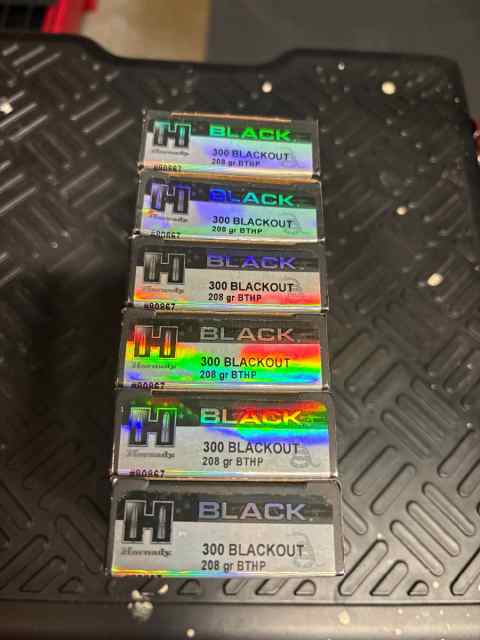 6 Boxes of Hornady 300 Blackout Ammunition 