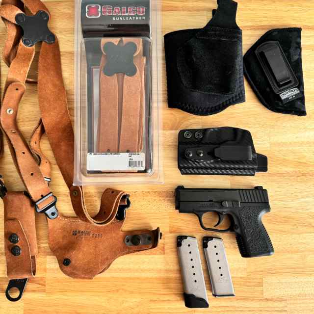 Kahr PM9 CCW w/ Trijicon Night Sigthts &amp; Holsters