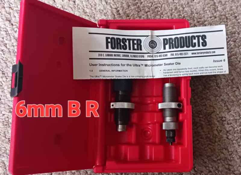 Forster 6mm B.R. Benchrest reloading dies