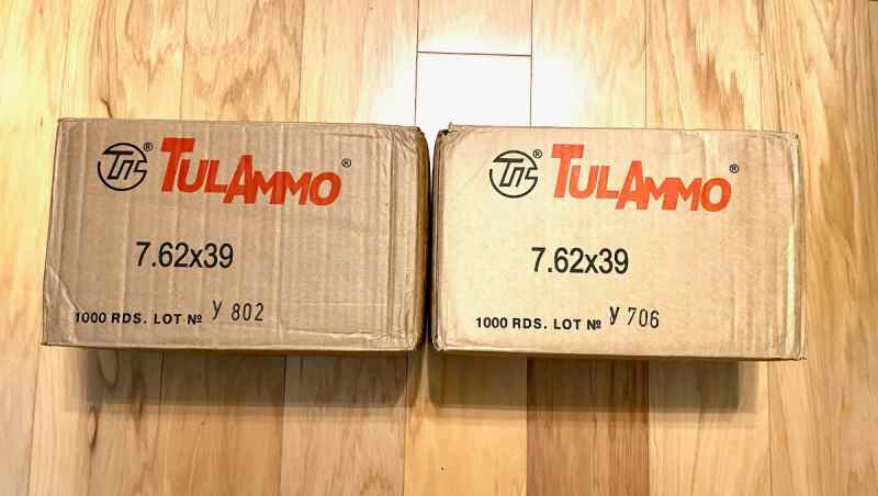 TulAmmo 7.62 x 39 steel case ammo