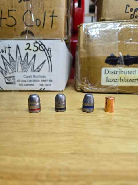  bullets 45LC, 45ACP cast, FMJ, JHP, 357/38, 9mm