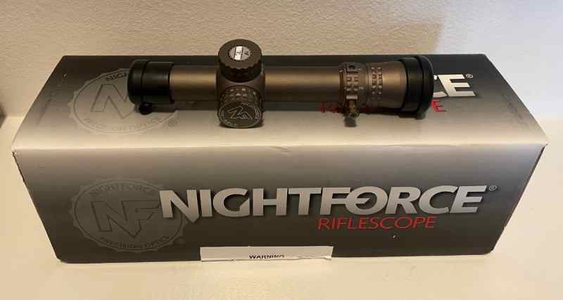 nightforce NX8 1-8 FC DMx Illuminated Reticle