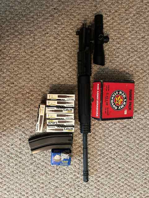 Ar-74 5.45x39 upper complete package +380 rds