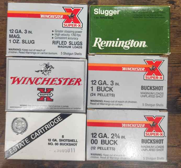 Assorted 12ga 00 buckshot &amp;Slugs 467rds 2 3/4 /3&quot; 