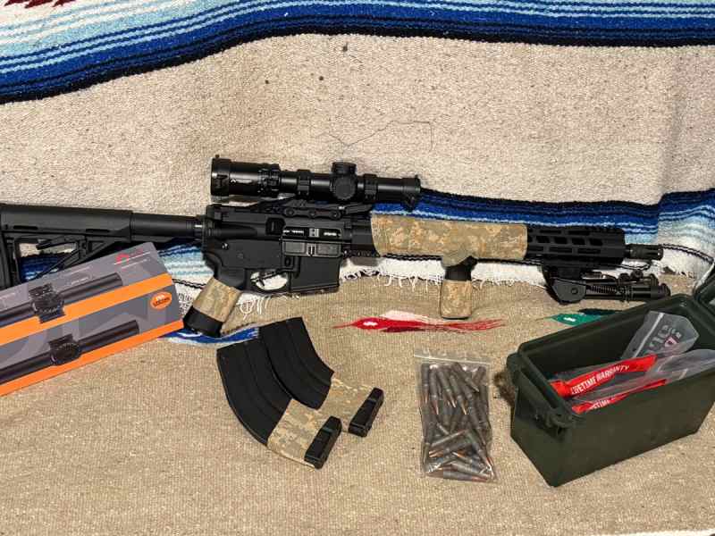 I have  Rifles available in 5.56, 7.62x39, .308 