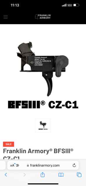 Wtb looking for a cz scorpion Franklin trigger