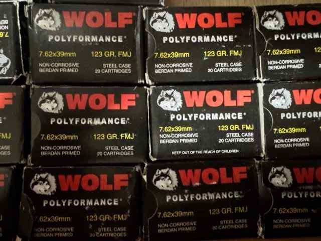WOLF – POLYFORMANCE – 7.62×39 – 123 GRAIN - 340rds