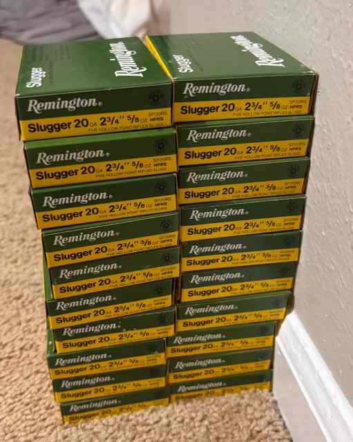 Remington 100 Rounds of 20 GA Slugger 20GA slug
