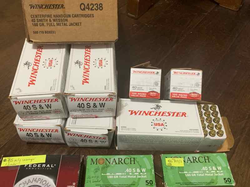 Winchester 40 S&amp;W, Fed &amp; Monar