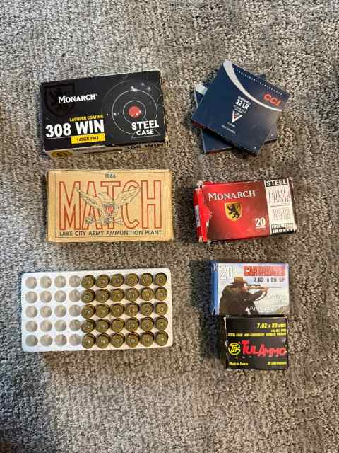 Ammo Lot (22, 7.62x39, 7.62x54,308) 