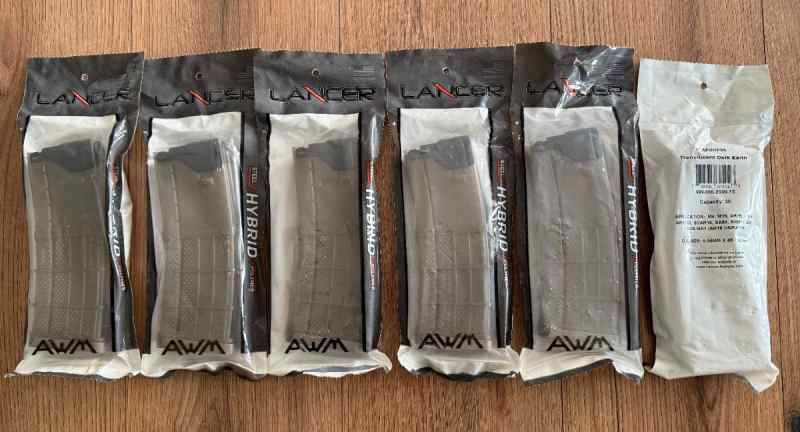 Lancer L5 AWM 30rd 5.56 mags–6 pack New–Georgetown