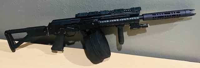 SAIGA 12GA SHOTGUN W/20 RD. DRUM MANY EXTRAS