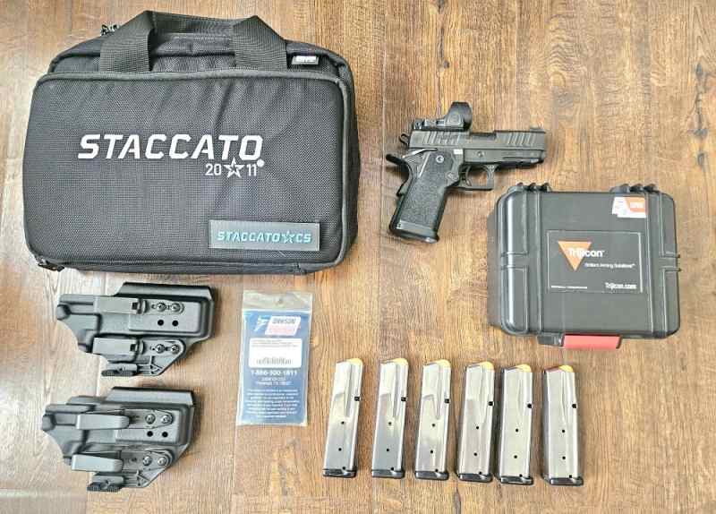 Staccato CS 9mm Pistol Package + Trijicon SRO etc