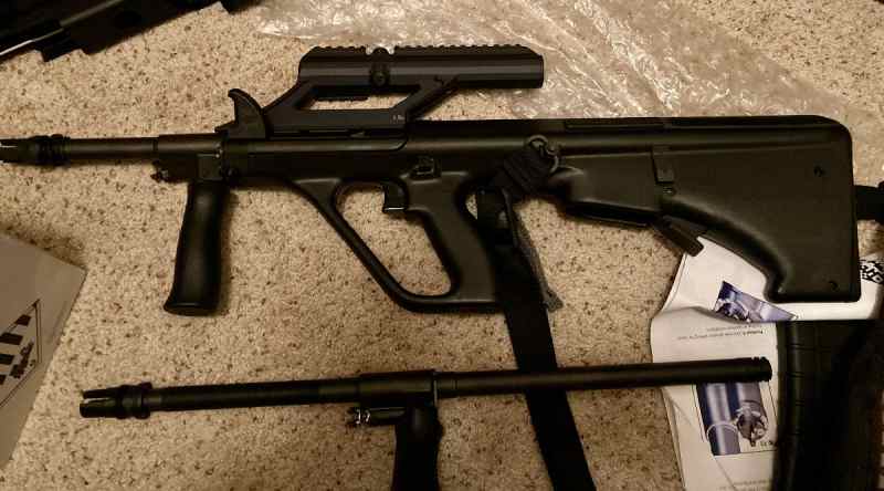 Steyr aug 300blk w/5.56 barrel &amp; upgrades