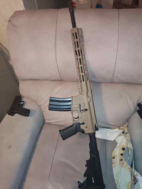 Tan diamond back Ar riffle
