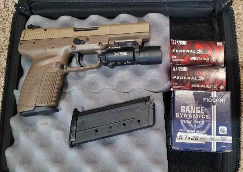FN Five Seven 5.7 W/ Surefire And Ammo