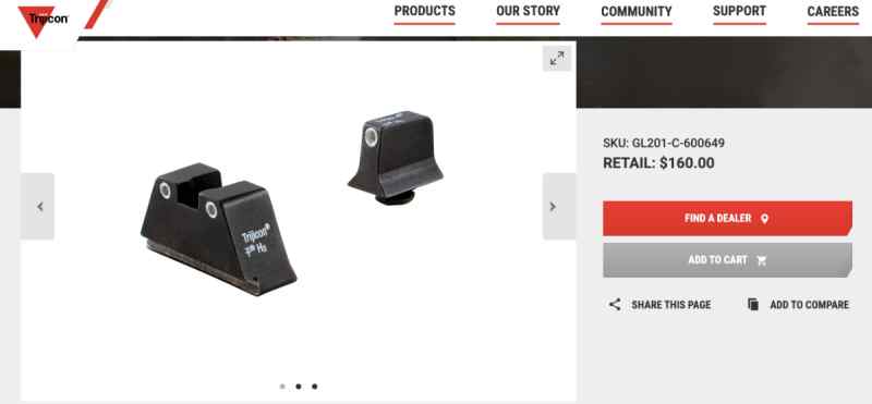 ISO Trijicon Glock 19 Sights 