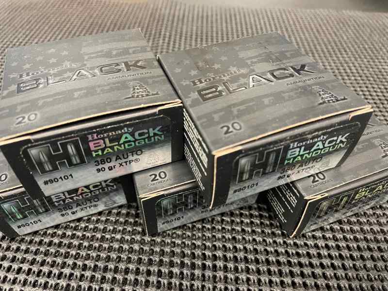 380 Ammo BNIB Hornady Black 100 rds $100